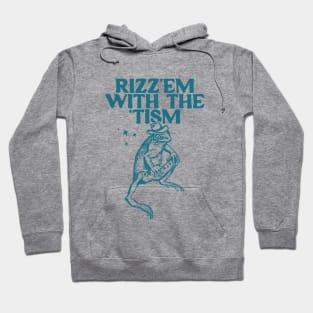Rizz Em With The Tism Vintage T-Shirt, Retro Funny Frog Shirt, Frog Meme Hoodie